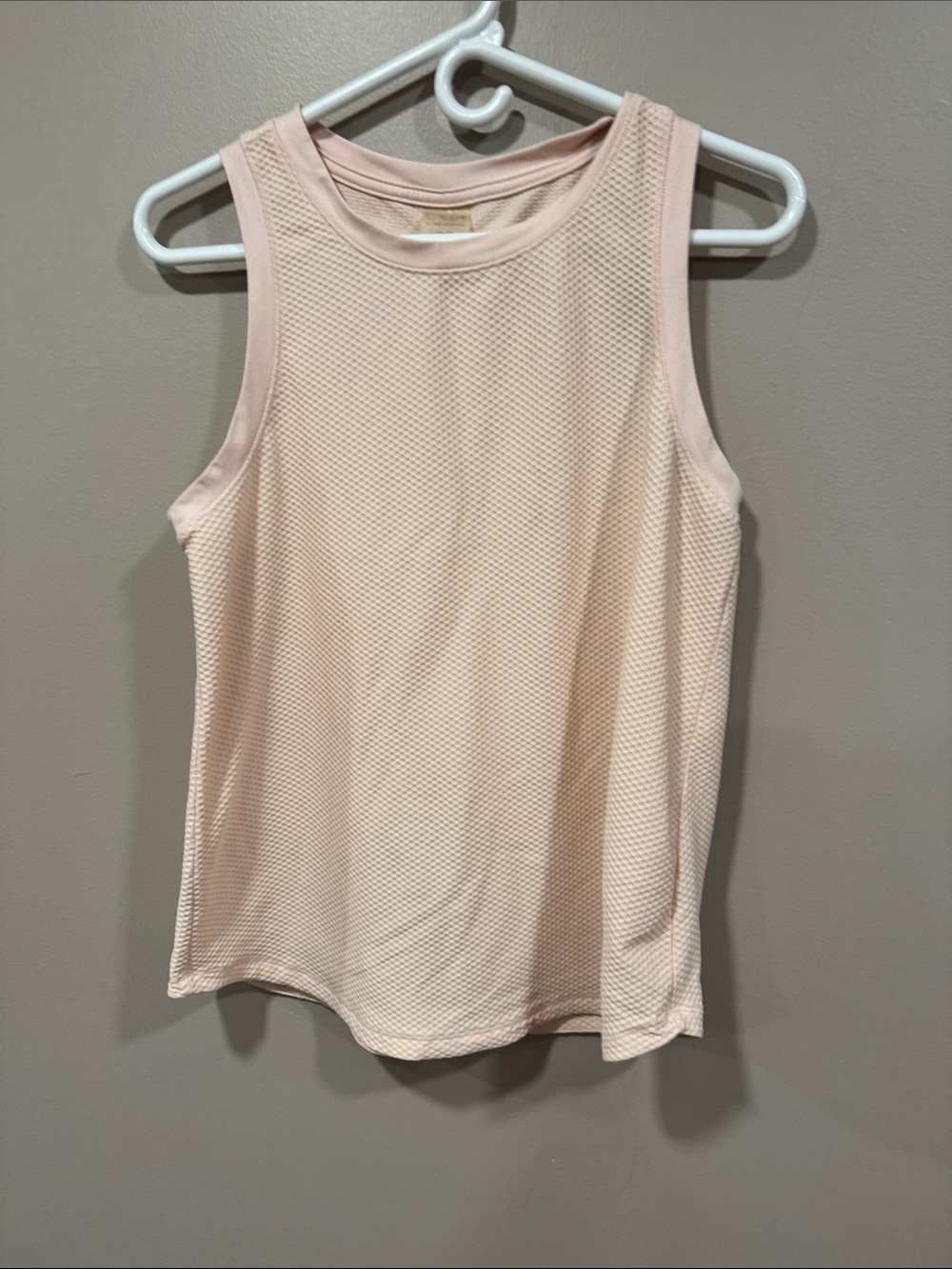 Breathable Pale Pink Mesh Tank - Women's Casual Essential